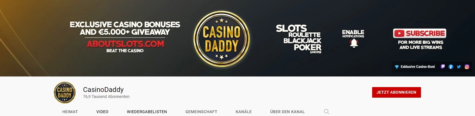 casinodaddy youtube